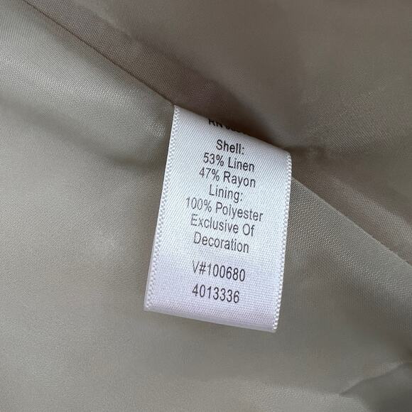 Coldwater Creek LINEN BLEND Womens Plus Size 16 Blazer Jacket Blouse Shirt Top - Picture 9 of 11